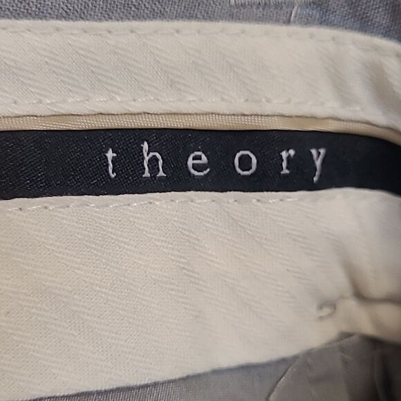 Theory Dress Pants - Flare Style Gray Pinstripe - Picture 4 of 4